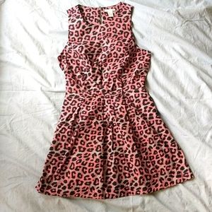 Forever21 leopard pink dress